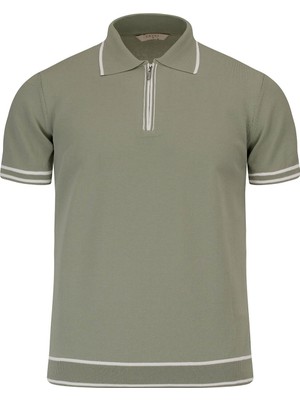 Hatemoğlu Yeşil Regular Fit Polo Yaka Rayon Tişört