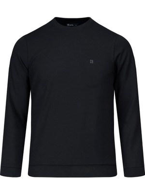 Hatemoğlu Lacivert Regular Fit Bisiklet Yaka Sweatshirt