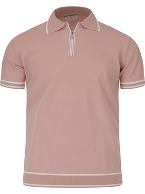 Hatemoğlu Gül Kurusu Regular Fit Polo Yaka Rayon Tişört