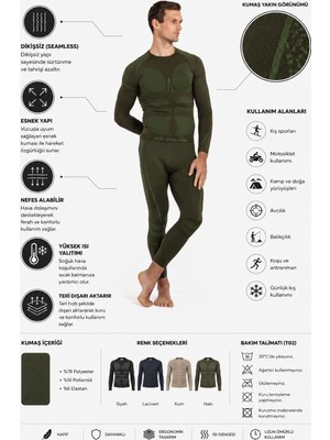 Unisex  Kışlık Sporcu Kayakçı Motorcu Termal Içlik  Üst Seamless Iıı. Seviye Pro