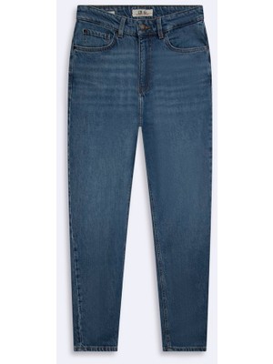 LTB Elvıra Daralan Paça Yüksek Bel Mid Indigo Jean Pantolon