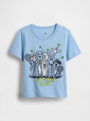 Gap Erkek Bebek Açık Mavi Mix & Match Grafik Baskılı T-Shirt