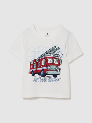 Gap Erkek Bebek Beyaz Mix & Match Grafik Baskılı T-Shirt