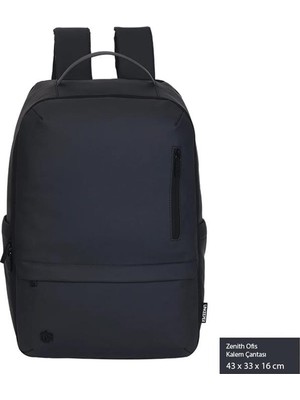 Marshmallow Zenith Office Backpack Siyah | Deri Ofis Sırt Çantası
