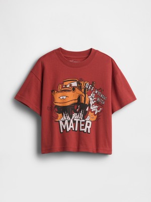 Gap Erkek Bebek Koyu Kırmızı Oversized Grafik Baskılı T-Shirt