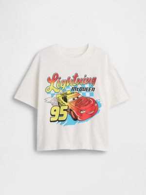 Gap Erkek Bebek Beyaz Oversized Grafik Baskılı T-Shirt