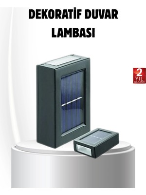 Armüz Solar Güçlü 6 LED Dış Mekan Lambası – Otomatik Aç/kapa Işık Sensörlü Aydınlatma