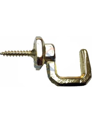 Mudanis Vidalı Kanca, Askı Büyük - 15X23MM, Sarı - 1 Adet Çok Renkli