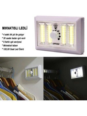 Mudanis Dimmerli Işık Seviyesi Ayarlanabilir Ledli Lamba  WT-383 Çok Renkli
