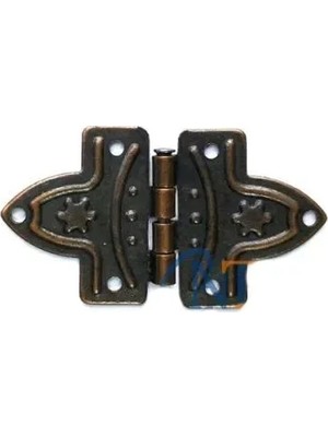 Mudanis Yonca Menteşe - Küçük 18X31 Mm, Antik, 1 Adet Çok Renkli