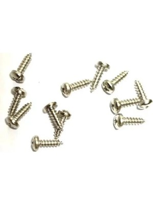 Mudanis Klips, Menteşe, Ayak, Ysb Sac Vidası - 2,9x9,5mm Nikel, 100 Adet Çok Renkli