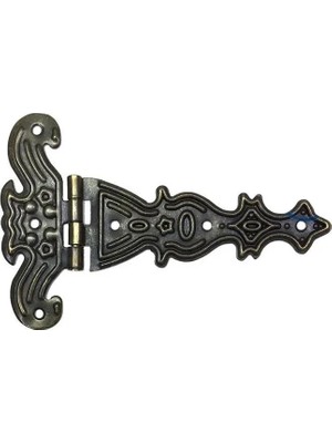 Mudanis Dekoratif, Sac Tek Kuyruklu Menteşe - 69X102 Mm, Büyük, Antik, 1 Adet Çok Renkli