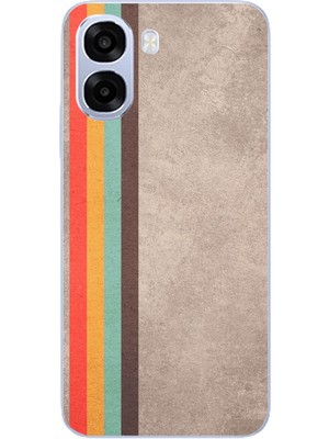 Le Balvo Oppo A6T - A6X Uyumlu Retro Gökkuşağı Baskılı Silikon Kılıf