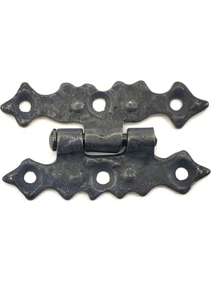 Mudanis Antika Tarz Dekoratif Pirinç Yıldız Menteşe - 63X36 Mm, Oksit Çok Renkli