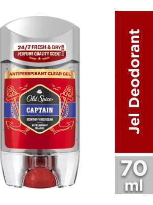 Old Spice Captain Erkekler için Terleme Önleyici Deodorant Clear Jel Stick 70 ml