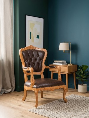 Gazzini Furniture Royal Klasik Ahşap Işlemeli Berjer