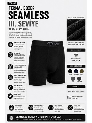 Oil Company Termal Siyah Boxer Seamless Iıı. Seviye
