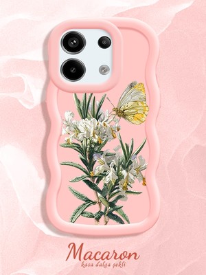 HONTINGA Poco X6 5g Uyumlu Kılıf Düşüme Önleyici Basitlik Anti Düşme Kamera Koruyucu Basit Pembe Yumuşak Silikon Couple Telefon Kılıfı Kelebek Desen K9-0324