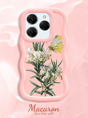 HONTINGA Tecno Spark 20 Pro Uyumlu Kılıf Düşüme Önleyici Basitlik Anti Düşme Kamera Koruyucu Basit Pembe Yumuşak Silikon Couple Telefon Kılıfı Kelebek Desen K9-0324