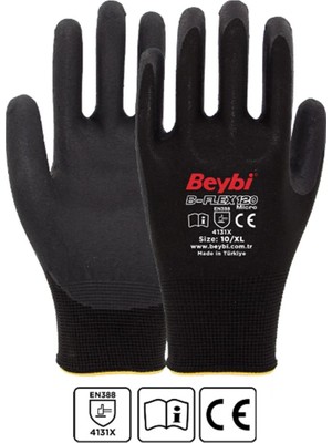 Beybi B-FLEX120 9beden 12LI Micro Köpük Nitril Eldiven (4131X) (Kdo)