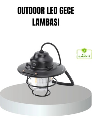 Maesko Retro Kamp Lambası Su Geçirmez Taşınabilir Gece Işığı Uzun Pil Ömürlü