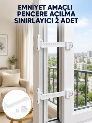 Mariposa Secret Emniyet Amaçlı Pencere Açılma Sınırlayıcı Aparat 2 Adet Yeni Nesil