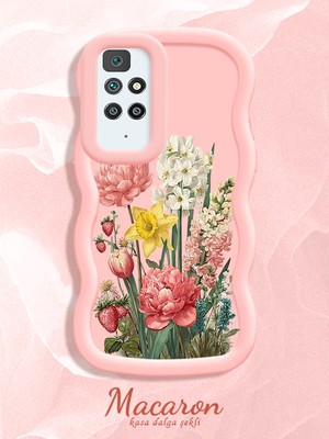 HONTINGA Redmi 10 2022 Uyumlu Kılıf Düşüme Önleyici Basitlik Anti Düşme Kamera Koruyucu Basit Pembe Yumuşak Silikon Couple Telefon Kılıfı Çiçekli Desen K9-0323