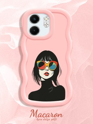 HONTINGA Infinix Smart 9 Uyumlu Kılıf Düşüme Önleyici Basitlik Anti Düşme Kamera Koruyucu Basit Pembe Yumuşak Silikon Couple Telefon Kılıfı Kız Desen K9-0325
