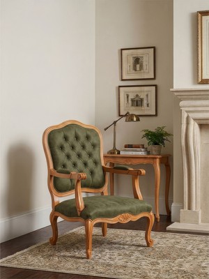 Gazzini Furniture Throne Fransız Still Klasik Ahşap Berjer