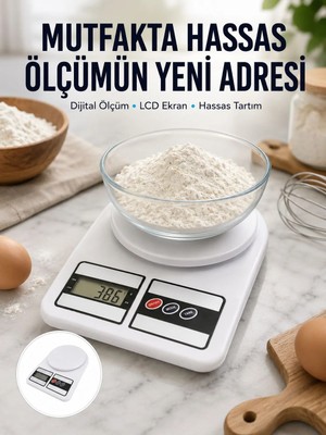 Mariposa Secret 10 kg Kapasiteli LCD Ekranlı Dijital Mutfak Tartıs Yeni Nesil