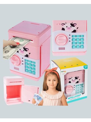 Maesko Atm Tasarımlı Pembe Işıklı Sesli Çocuk Kumbarası
