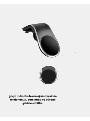 Mariposa Secret Araç Içi Manyetik Telefon Tutucu Güçlü Klipsli ve 360 Derece Ayarlanabilir