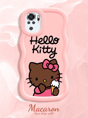 HONTINGA Redmi Note 10S Uyumlu Kılıf Düşüme Önleyici Basitlik Anti Düşme Kamera Koruyucu Basit Pembe Yumuşak Silikon Couple Telefon Kılıfı Kitty Desen K9-0321