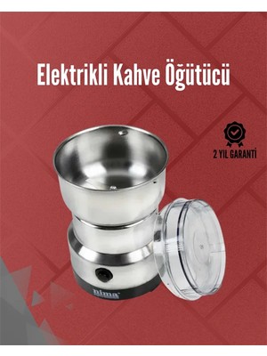 Mariposa Secret Paslanmaz Çelik Elektrikli Kahve Değirmeni | Sessiz, Hızlı, Çok Amaçlı Öğütücü (200W)