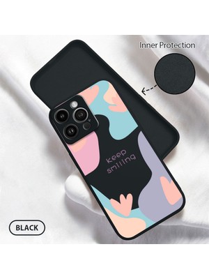 HONTINGA iPhone 14 Pro Max ile Uyumlu Kılıfı Içi Kadifeli Düşüme Önleyici Basitlik Anti Düşme Kamera Korumali Yaratıcı Desen Telefon Kılıfı Kadın ve Erkek Için Uygundur K6-0050