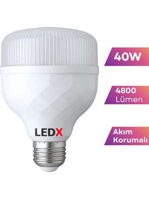 Uravas Store Ledx 40W Kristal Torch LED Ampul E27 Duy 4800 Lümen