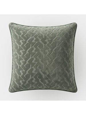 Lidoma Home "hound" Dokulu Kırlent Kılıfı - 45X45 - Su Yeşili
