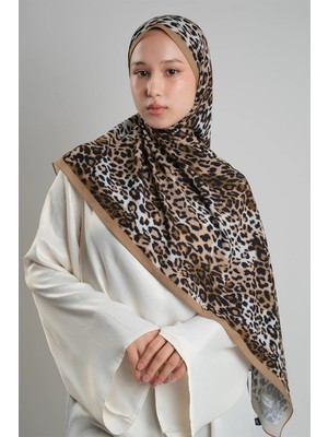 Giverny Bej Zera Şal Koleksiyon Italyan Dikişli Mucize Kumaş Leopar Desenli 202134_12