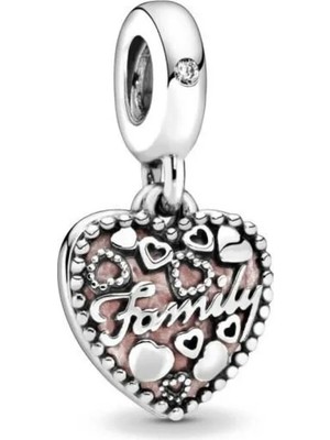 Kumsal Concept Bileklik ve Kolye Için 925 Ayar Family Sallantılı Gümüş Charm