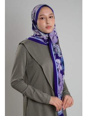 Giverny Saks Mavisi Zera Şal Koleksiyon Italyan Dikişli Mucize Kumaş Çiçek Desenli 202133_24