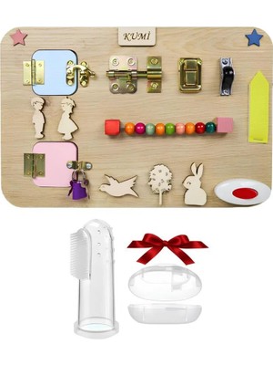 Kumsal Concept Montessori Aktivite Tahtası Beyin Zeka Gelişimi Ince Motor Eğitici Oyuncak Diş
