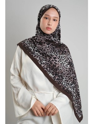 Giverny Kahve Zera Şal Koleksiyon Italyan Dikişli Mucize Kumaş Leopar Desenli 202134_14