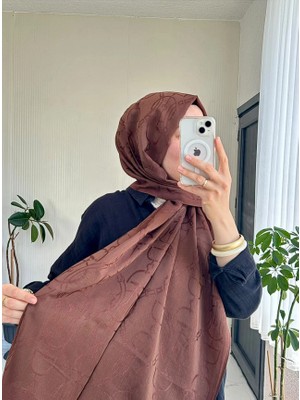 Noura Scarf Diamond Maria Şal Çikolata