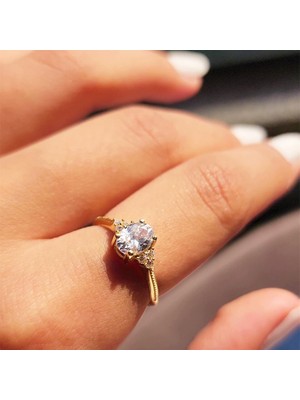 Fasek Gold 1.05CT-0.20CT Pırlanta (Signty) Italyan Kol Balık Sırtı Güverseli Evlilik Teklifi Tektaş Gümüş Yüzük