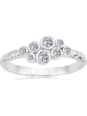 Fasek Gold Gümüş Yüzük - Ares Otantik Swarovski Taşlı 925 Ayar Gümüş Yüzük-Ares Otantik Tasarım Gümüş Yüzük