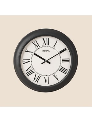Regal Retro Duvar Saati - Siyah - 29 cm