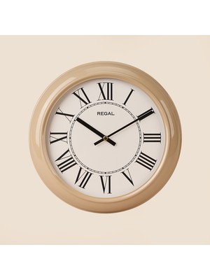 Regal Retro Duvar Saati - Bej - 29 cm
