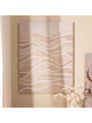 Matmel Deco Kum Dalgası Kanvas Tablo - Bej  - 75X100 cm