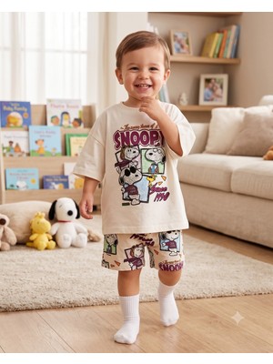 Babytex Retro Karakter Baskılı Çocuk Tişörtü – Unisex Pamuklu Kısa Kollu Çocuk Tişört