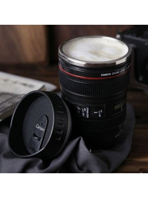 Uravas Store Çelik Objektif Lens Tasarımlı Kupa Bardak